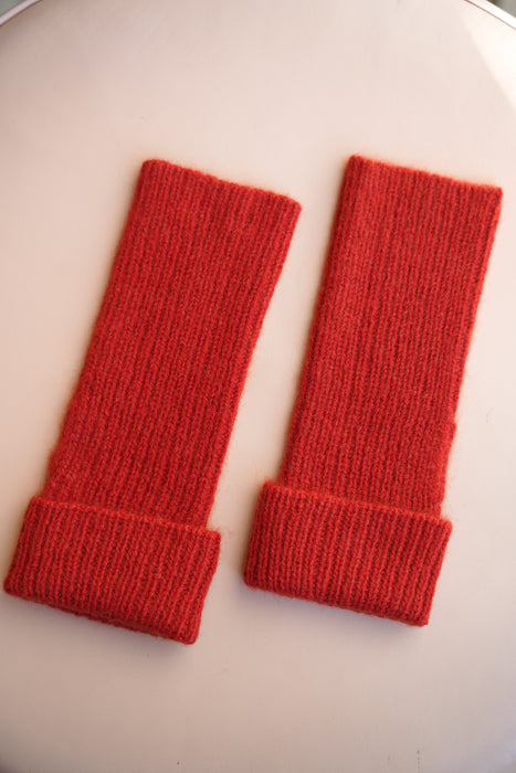 NORLHA<br>CUFFED WRIST WARMERS<br>in FLAME RED