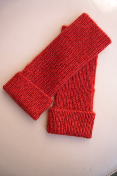 NORLHA<br>CUFFED WRIST WARMERS<br>in FLAME RED