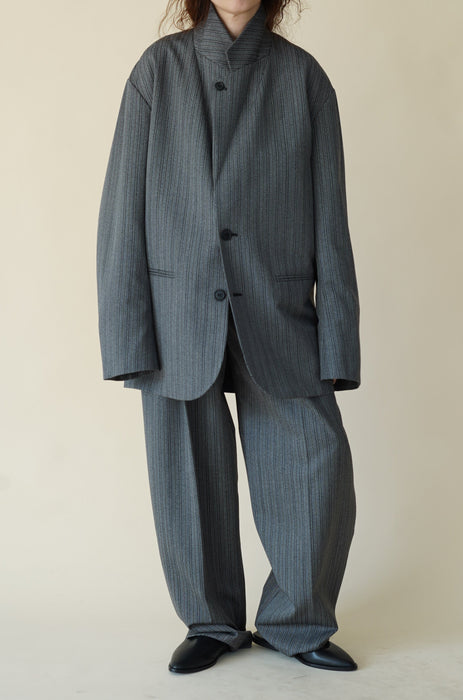 CRISTASEYA<br>OVERSIZED BLAZER<br>in BLACK/WHITE STRIPES