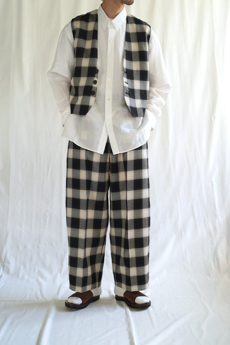 CRISTASEYA<br>MOROCCAN PYJAMA PANTS<br>in BLACK/CREAM CHECKS