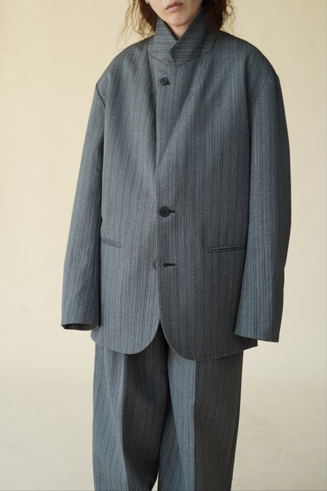 CRISTASEYA<br>OVERSIZED BLAZER<br>in BLACK/WHITE STRIPES