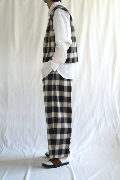 CRISTASEYA<br>MOROCCAN PYJAMA PANTS<br>in BLACK/CREAM CHECKS