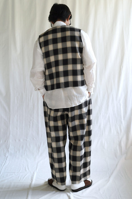 CRISTASEYA<br>MOROCCAN PYJAMA PANTS<br>in BLACK/CREAM CHECKS