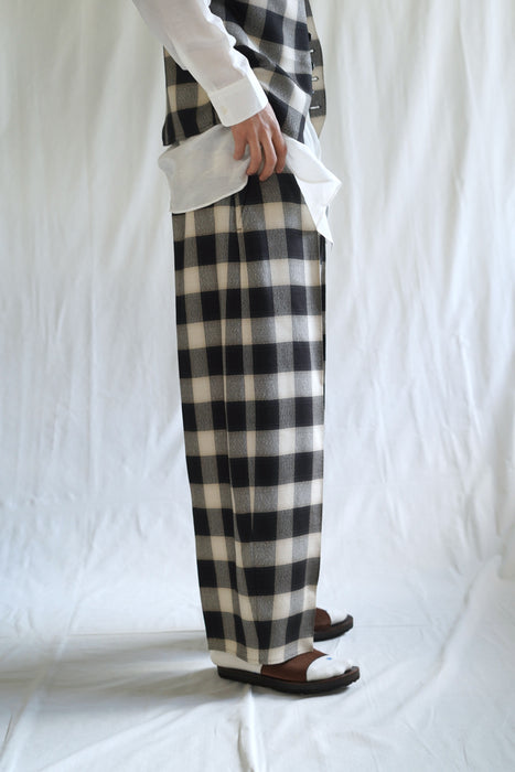 CRISTASEYA<br>MOROCCAN PYJAMA PANTS<br>in BLACK/CREAM CHECKS