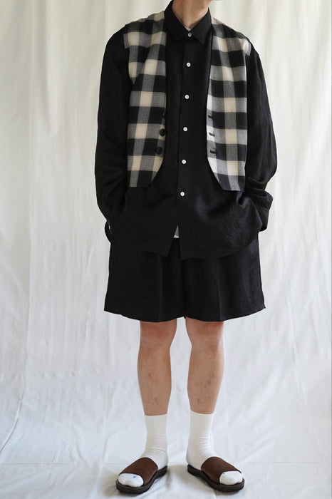 Salvatore Piccolo x CRISTASEYA<br>HANDMADE CLASSIC COLLAR SHIRT<br>in BLACK