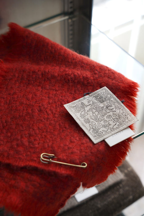 NORLHA<br> HANDSPUN DAWN NECK WARMER <br>in FLAME RED