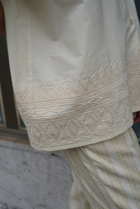 CALLAGHAN by Romeo Gigli<br><br>EMBROIDERY IVORY SHIRT
