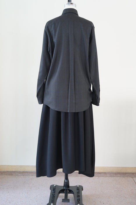 VINTAGE HERMES <br>CASHMERE SILK GLENCHECK SHIRTS <BR><BR>SOLD OUT