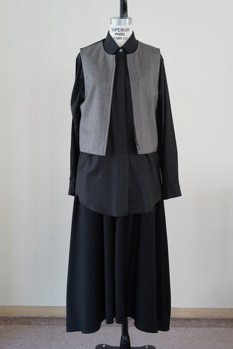 VINTAGE HERMES<BR>LAMBSKIN WOOL VEST