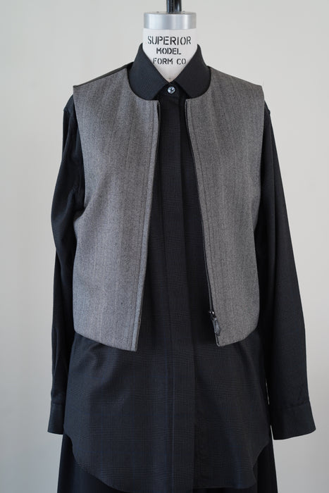 VINTAGE HERMES<BR>LAMBSKIN WOOL VEST