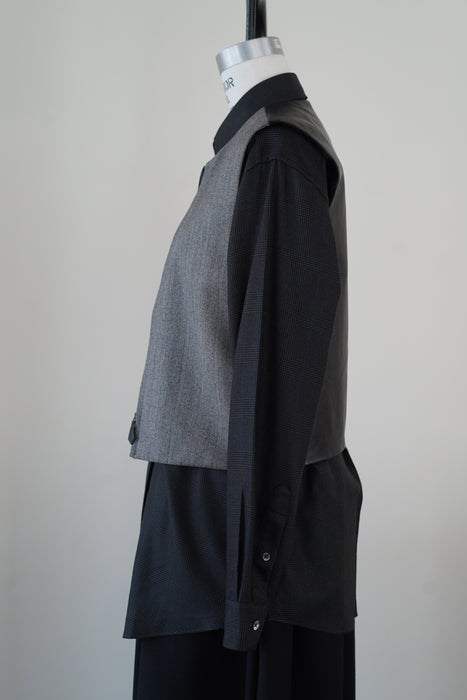 VINTAGE HERMES<BR>LAMBSKIN WOOL VEST