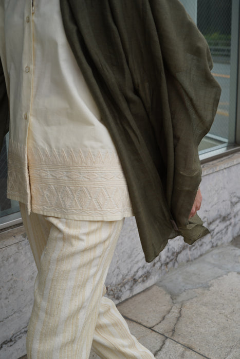 CALLAGHAN by Romeo Gigli<br><br>EMBROIDERY IVORY SHIRT