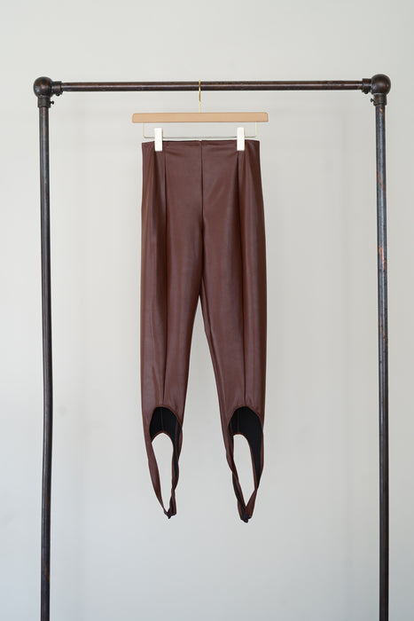 FUMIKA_UCHIDA<BR>STRETCH VEGAN LEATHER STIRRUPS LEGGINGS