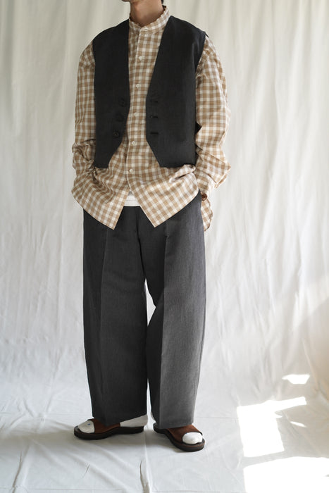 CRISTASEYA<br>MOROCCAN PYJAMA PANTS<br>in GREY WITH BLACK STRIPED