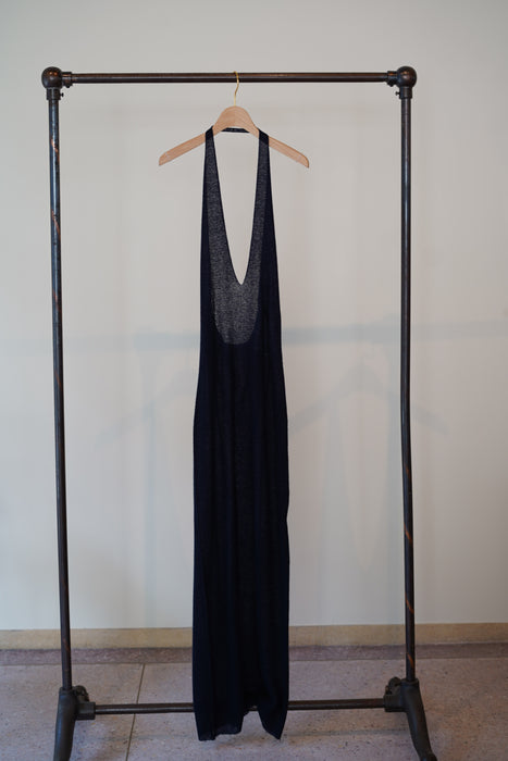 FUMIKA_UCHIDA<br>GAUZE HALTER-NECK LONG DRESS