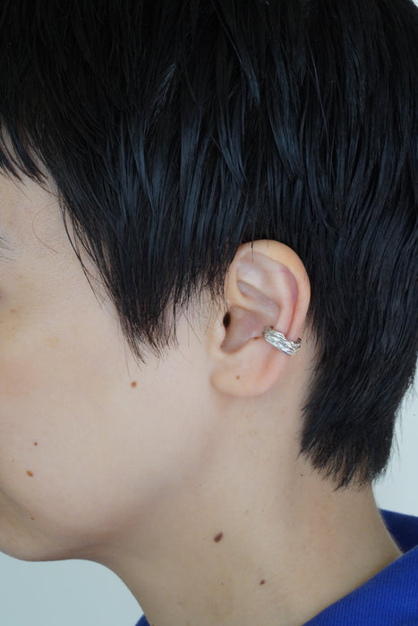 Claudia Lepik<br>MIRA EARCUFF SLIM<br> in SILVER