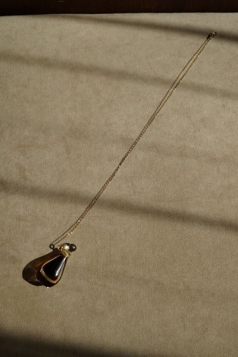 HALSTON by ELSA PERETTI <BR>GOLD PERFUME BOTTLE NECKLACE<BR><BR>SOLD OUT