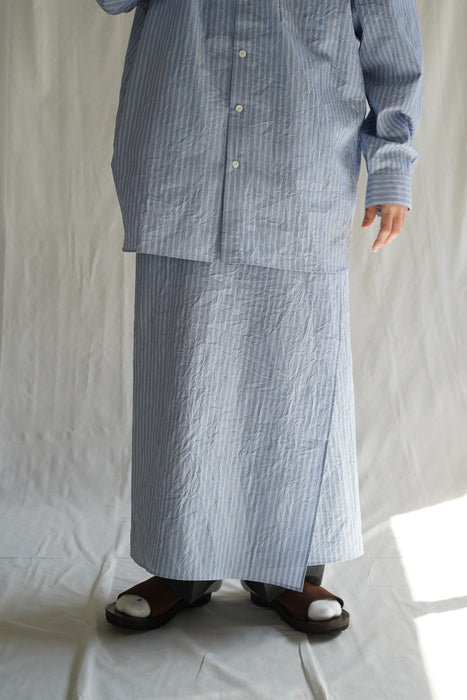 CRISTASEYA<br>PAREO SKIRT<br>in BLUE STRIPED