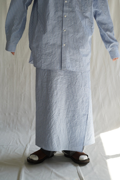 CRISTASEYA<br>PAREO SKIRT<br>in BLUE STRIPED