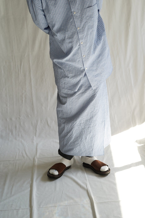 CRISTASEYA<br>PAREO SKIRT<br>in BLUE STRIPED