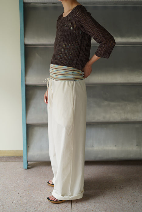 CRISTASEYA<br>WASHI PAPER FISHNET TOPS<br>IN BROWN<br><br>SOLD OUT