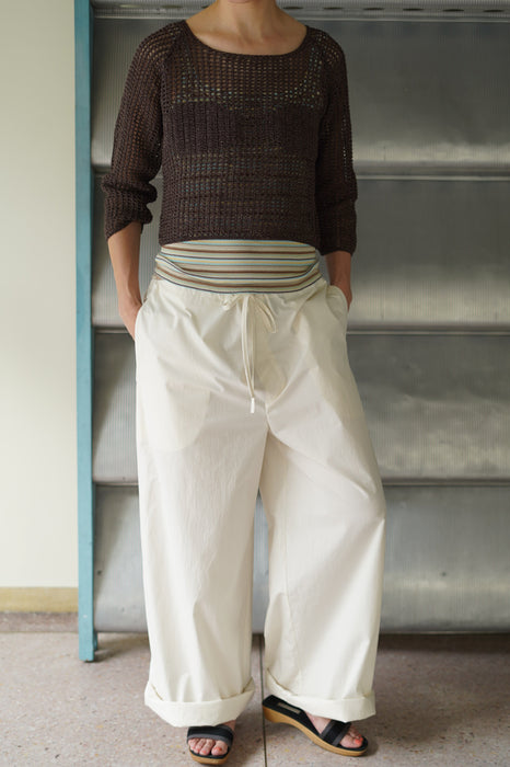 CRISTASEYA<br>WASHI PAPER FISHNET TOPS<br>IN BROWN<br><br>SOLD OUT