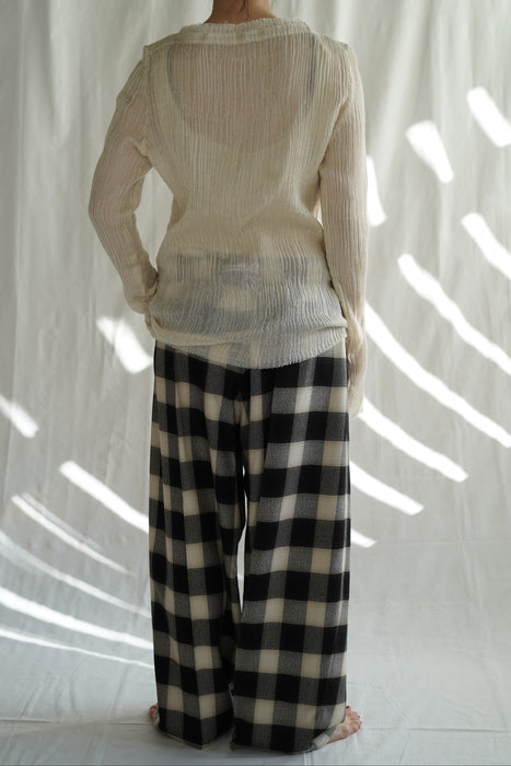 NORLHA<br>FEATHER LONG SLEEVE TOP<br> in NATURAL YAK WHITE