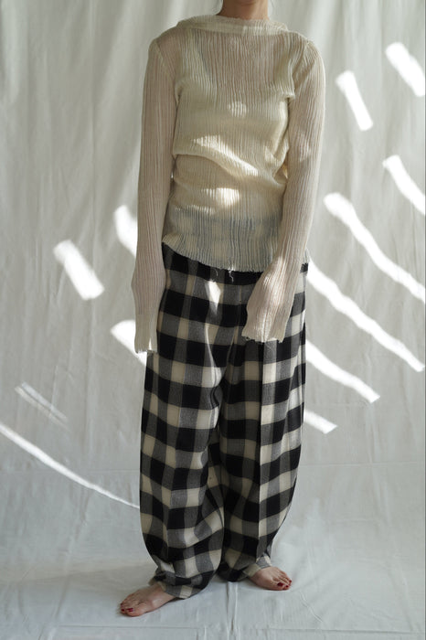 NORLHA<br>FEATHER LONG SLEEVE TOP<br> in NATURAL YAK WHITE