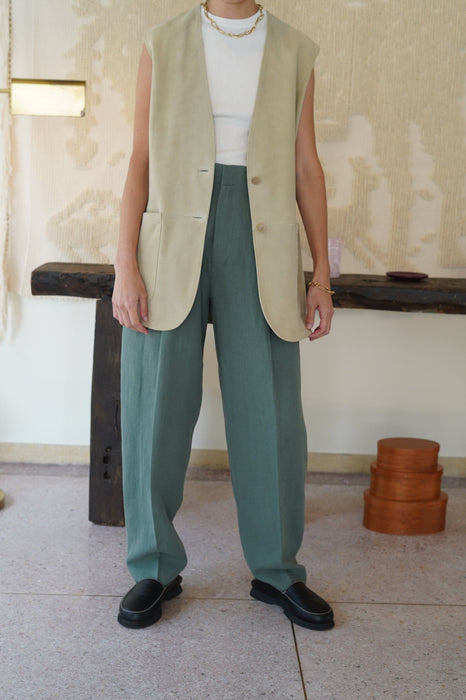VINTAGE HERMES<BR>SUEDE GILET