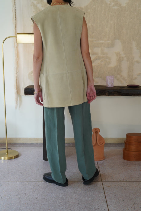 VINTAGE HERMES<BR>SUEDE GILET