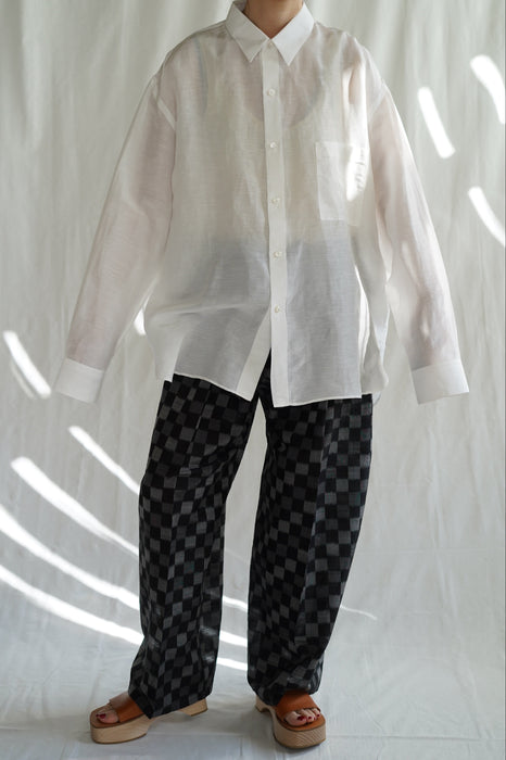 Salvatore Piccolo x CRISTASEYA<br>HANDMADE CLASSIC COLLAR SHIRT<br>in WHITE