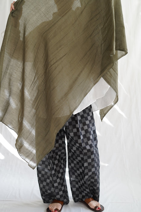 NORLHA<br>FEATHER LIGHT NARROW SCARF <br>in TEA LEAF