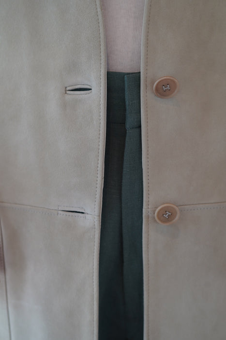 VINTAGE HERMES<BR>SUEDE GILET