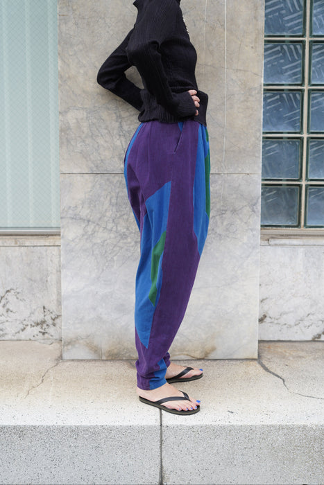 VINTAGE<br>KENZO PARIS<br>ART-TEXTILE FLUID JODHPUR TROUSERS