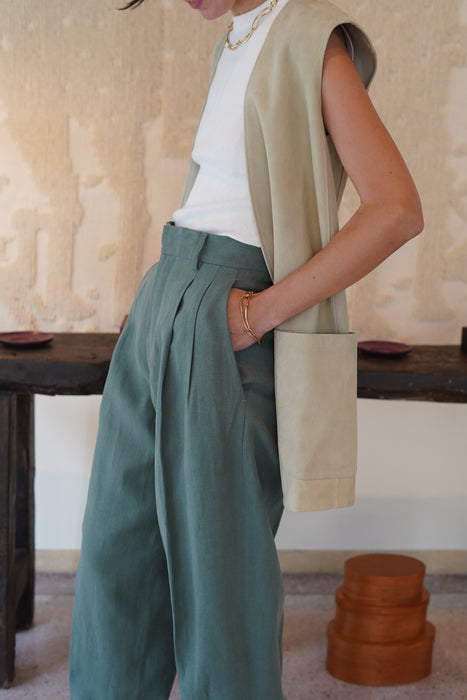 VINTAGE HERMES<BR>SUEDE GILET