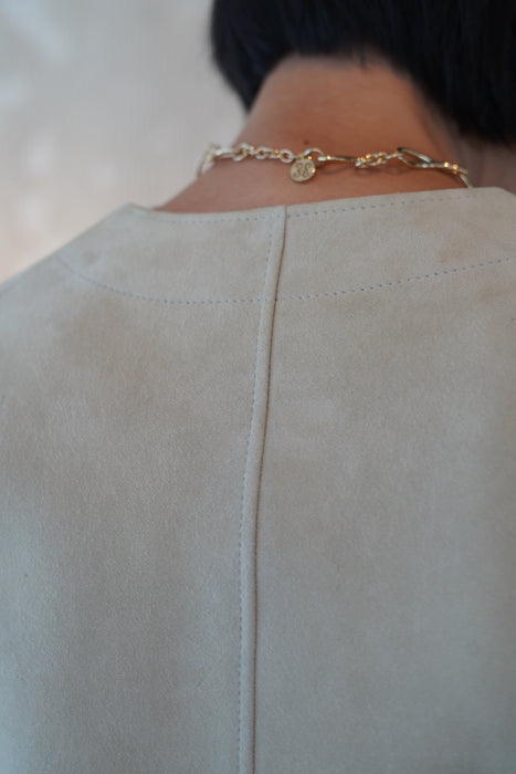 VINTAGE HERMES<BR>SUEDE GILET