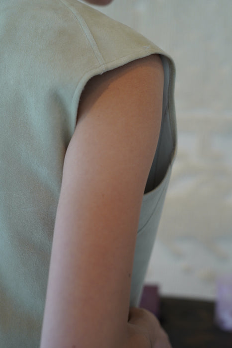 VINTAGE HERMES<BR>SUEDE GILET