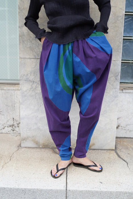 VINTAGE<br>KENZO PARIS<br>ART-TEXTILE FLUID JODHPUR TROUSERS