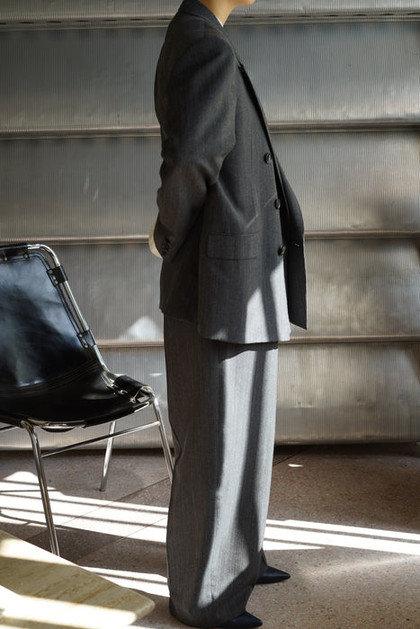 FUMIKA_UCHIDA<br>HERRINGBONE BELTED WIDE 2-TUCK PANTS