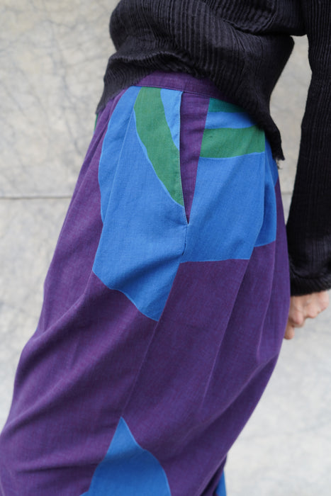 VINTAGE<br>KENZO PARIS<br>ART-TEXTILE FLUID JODHPUR TROUSERS