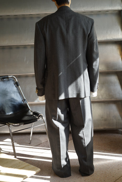 FUMIKA_UCHIDA<br>HERRINGBONE BELTED WIDE 2-TUCK PANTS