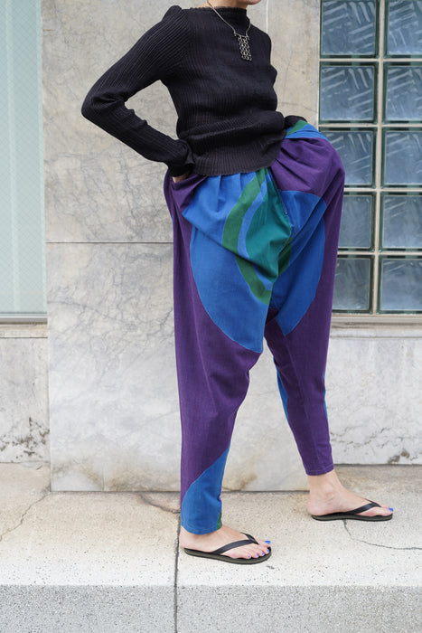 VINTAGE<br>KENZO PARIS<br>ART-TEXTILE FLUID JODHPUR TROUSERS
