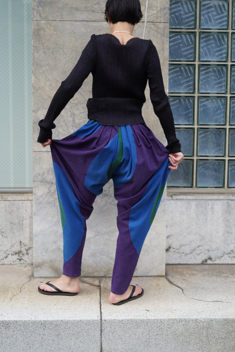 VINTAGE<br>KENZO PARIS<br>ART-TEXTILE FLUID JODHPUR TROUSERS