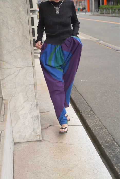 VINTAGE<br>KENZO PARIS<br>ART-TEXTILE FLUID JODHPUR TROUSERS