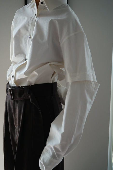 pelleq<br>C/W CUT SLEEVE SHIRT<br>WHITE