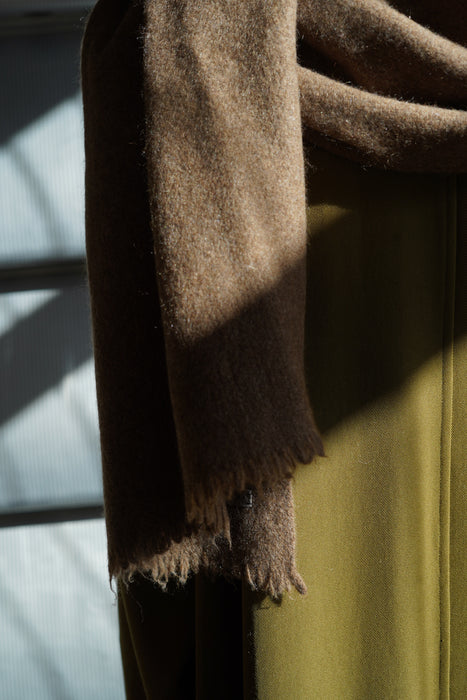NORLHA<br>NOMAD NET BOILED SCARF<br>NATURAL YAK GOLDEN BROWN