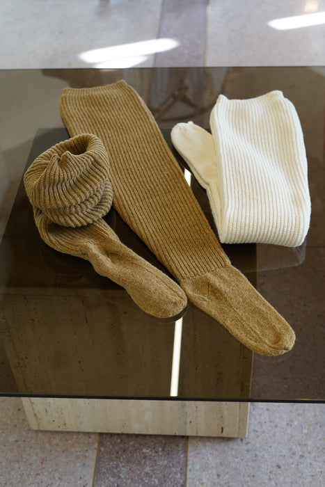 FUMIKA_UCHIDA<br>SHETLAND RIB STITCH TIGHT-HIGH SOCKS