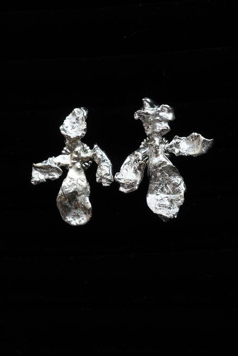 Claudia Lepik<br>SMALL ABSTRACT ORCHID EARRINGS