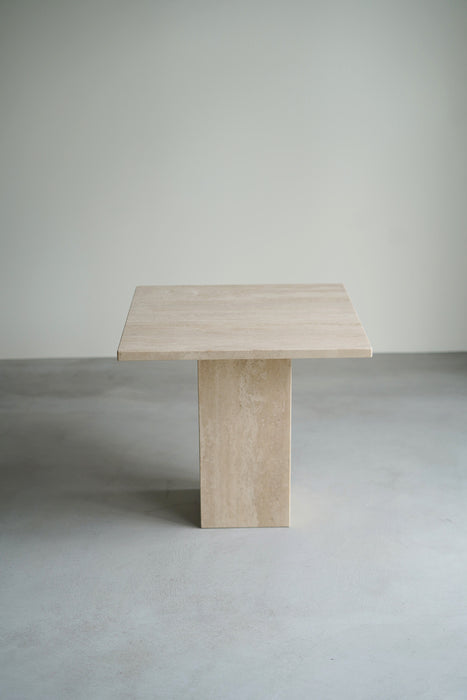 VINTAGE TRAVERTINE SIDE TABLE
