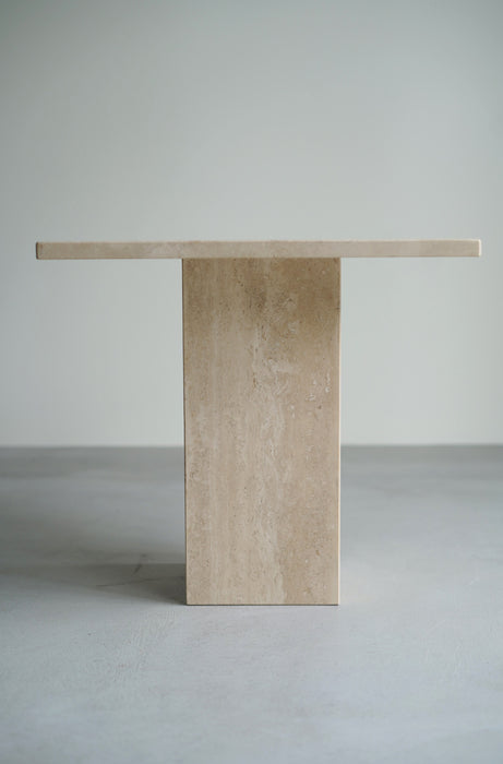 VINTAGE TRAVERTINE SIDE TABLE